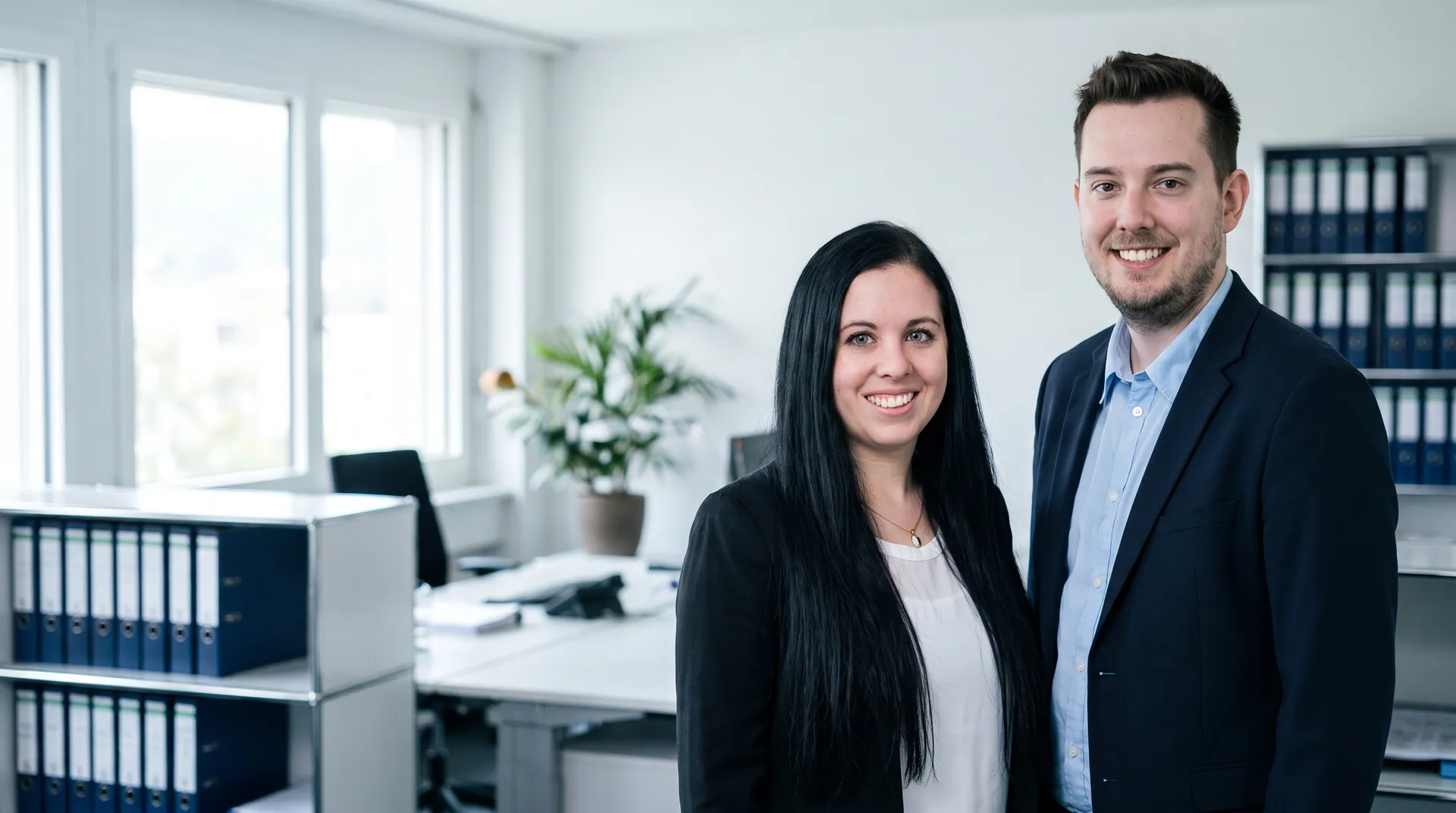 Elena und Doron Rickenbach in ihrem Büro in Kölliken